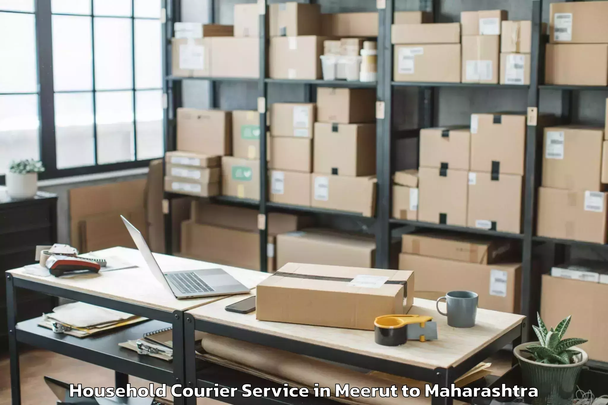 Easy Meerut to Boisar Household Courier Booking